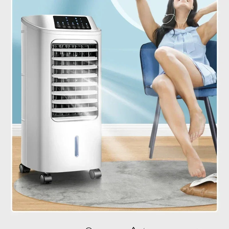 Water Cooled Tower Fan Refrigeration Air Conditioner Portable Ice Cooling Fan with Large Tank for Summer Mini Aire Acondicionado