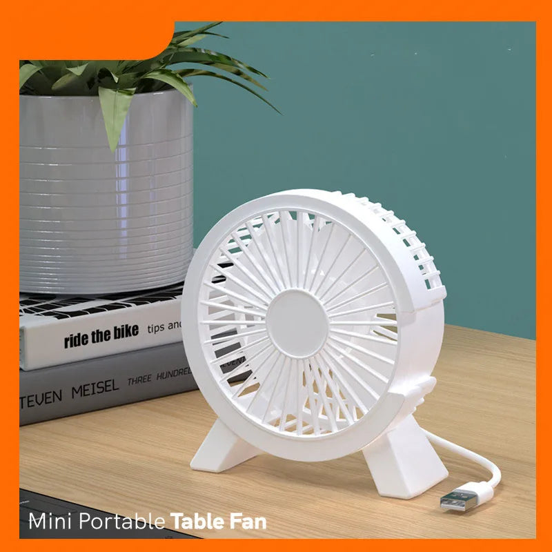 USB Portable Mini Desktop Fan Circulator Household Office Quiet Ventilator Fan for Desk Living Room Air Cooler