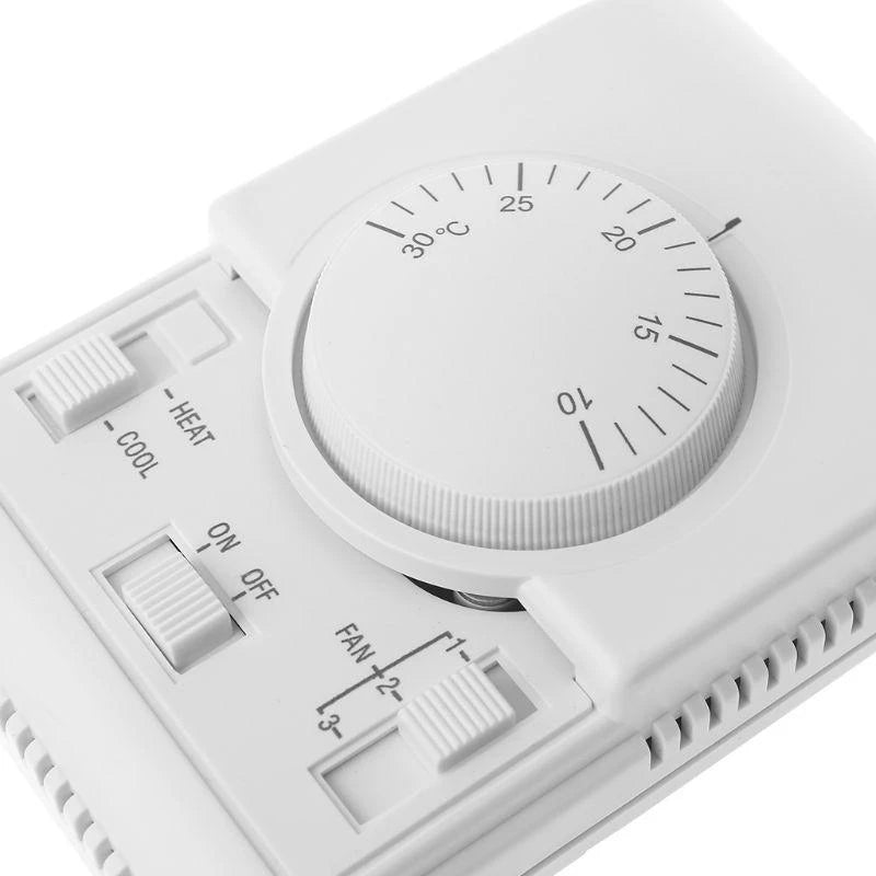 652F Manual Heating & Cooling Thermostat Air Condition Temperature Control Adjustable Room Mechanical Thermostat