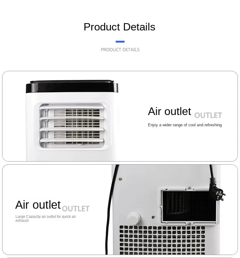 Home Use Portable Air Conditioner 9000BTU Remote Control Mobile Inverter Cooling and Heating AC System for Room and Office