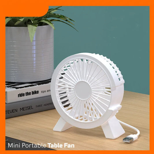 USB Portable Mini Desktop Fan Circulator Household Office Quiet Ventilator Fan for Desk Living Room Air Cooler