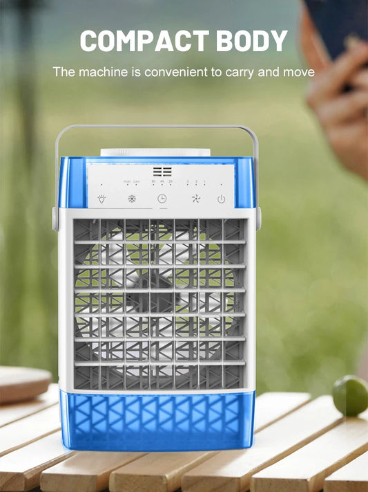 4 IN 1 Mini Air Conditioner Air Cooler Fan Portable Water Cooling Fan Mobile Air Conditioning Fan For Room Office Cars